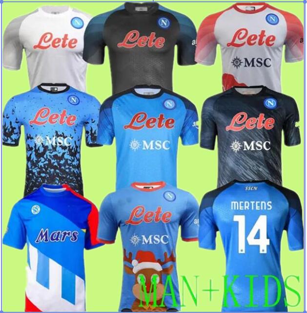 

2022 23 SSC Napoli Soccer Jerseys HALLOWEEN Simeone LOZANO OSIMHEN Christmas LIMITED EDITION Football Shirts Valentine's KVARATSKHELIA ANGUISSA men kids KIT, Adult size