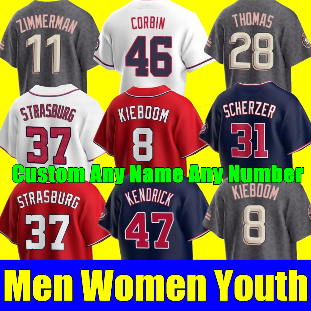 

2023 S- Stephen Strasburg Baseball Jerseys Ryan Zimmerman Carter Kieboom CJ Abrams Nationals Keibert Ruiz Cherry Blossom City Connect Nelson Cruz Joey Meneses, As shown in illustration