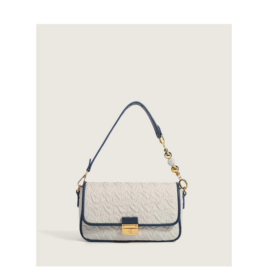 

1pcs Bags For Women 49%off women's pleated versatile single-shoulder handbag Messenger Handbags Female Fashion, White