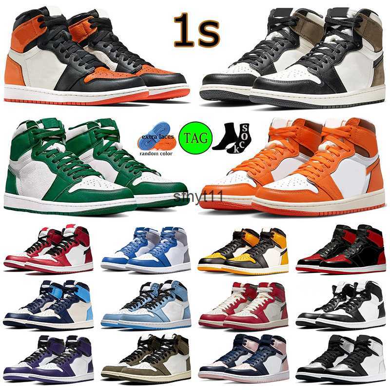 

New Jumpman 1 Basketball Shoes High OG 1s Starfish Taxi University Blue Dark Mocha Travis Scotts Low Black Phantom TS Reverse Fragment, #14