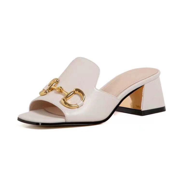 

heels Sandals woman slippers fashion comfortable non-slip wear resistant Designers Heel flats woman 2cm 3cm 7cm slipper womens slide designer sandals heels design, Style 39