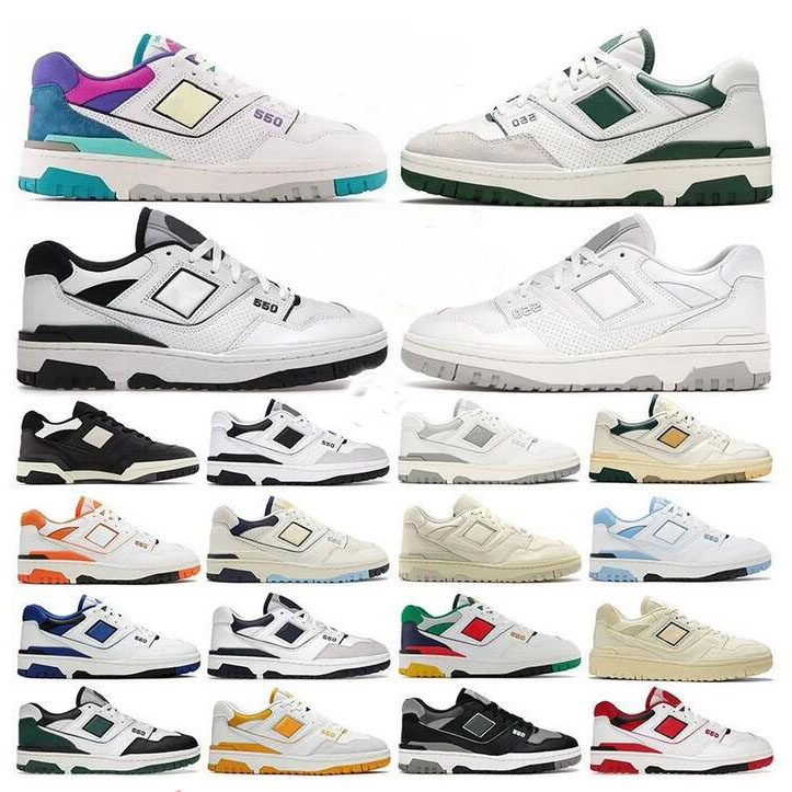 

Hot Selling New 550 b550 mens and womens sports shoes new ballance shoes classic white green cream black silver UNC sea salt Au Lait rich Paul sports shoes top designer c, Red