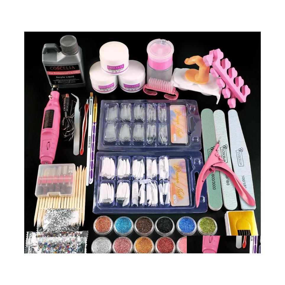

Nail Art Kits 2022 Fl Acrylic Kit With Powder Soak Off Manicure Set Electric Drill Tools For Drop Delivery Health Beauty Dh713