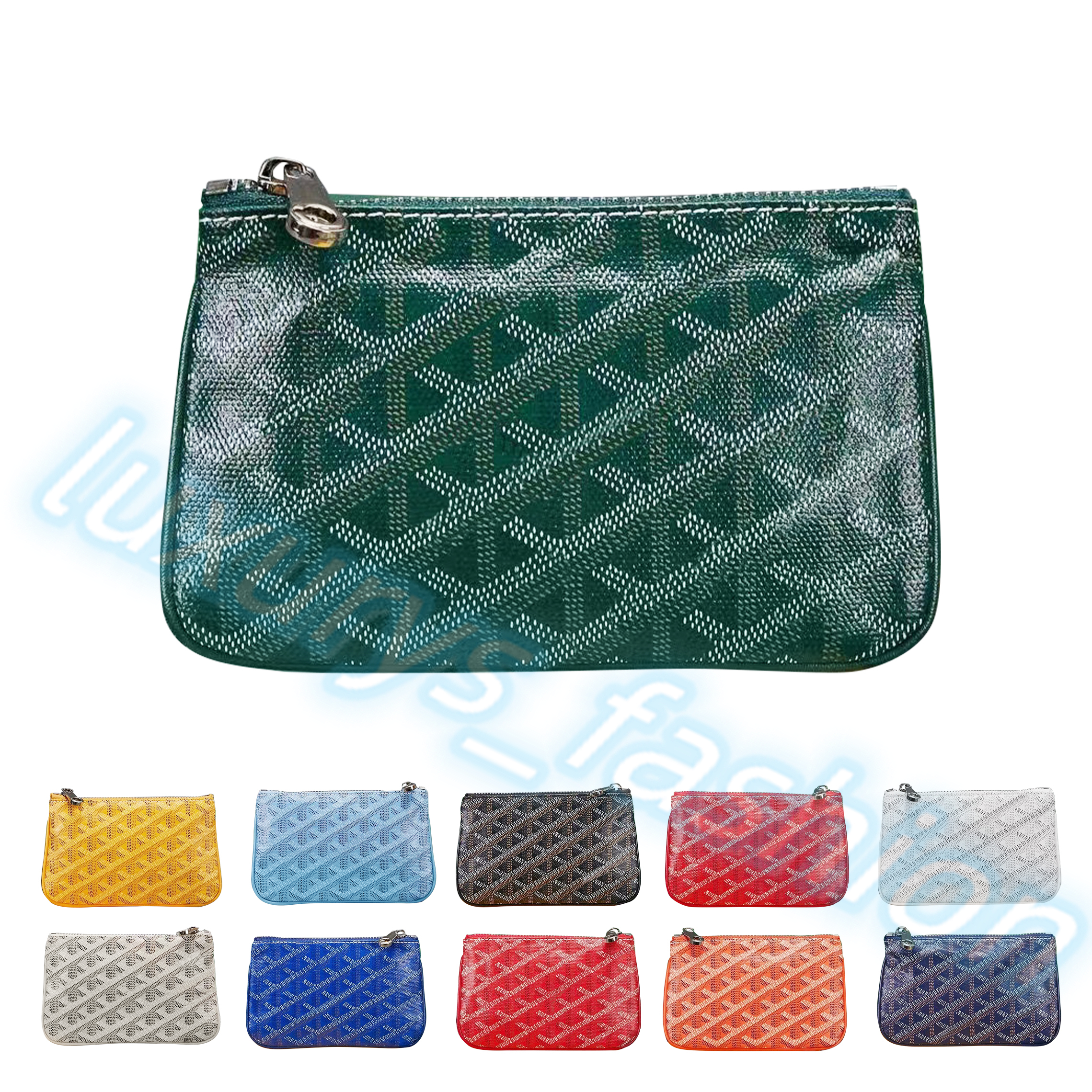 

Famous zippe Mini Wallet Pochette small wallets key pouch cards holder Womens mans Designer Key Wallets with box wristlets keychain wallet coin purses bag, Cream