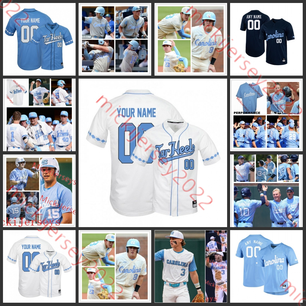 

College Baseball Wears Stitched North Carolina Tar Heels Jersey Andre Miller Matt Harvey Kyle Seager Mike Morin Rob Wooten Zack Gahagan Michael Busch North, White ribbon