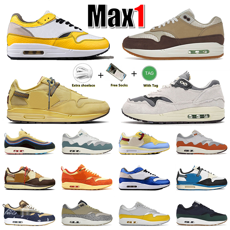 

2023 Arrival Sports max1 Running Shoes Crepe Hemp Airmaxs 1s Patta Waves White 87 Cactus Jack Wheat Protection Pack Safari Mens Women Trainers Outdoor Sneakers 36-47, C14 best friend 36-40