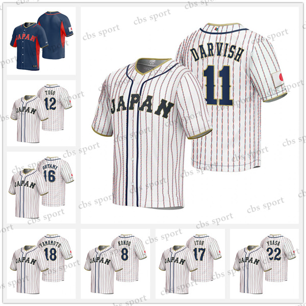 

16 Shohei Ohtani 2023 Japan World Baseball Classic Jerseys 11 Yu Darvish 51 Seiya Suzuki 14 Roki Sasaki 18 Yoshinobu Yamamoto 55 Munetaka Murakami 21 Shota Imanaga, Navy mens s-3xl