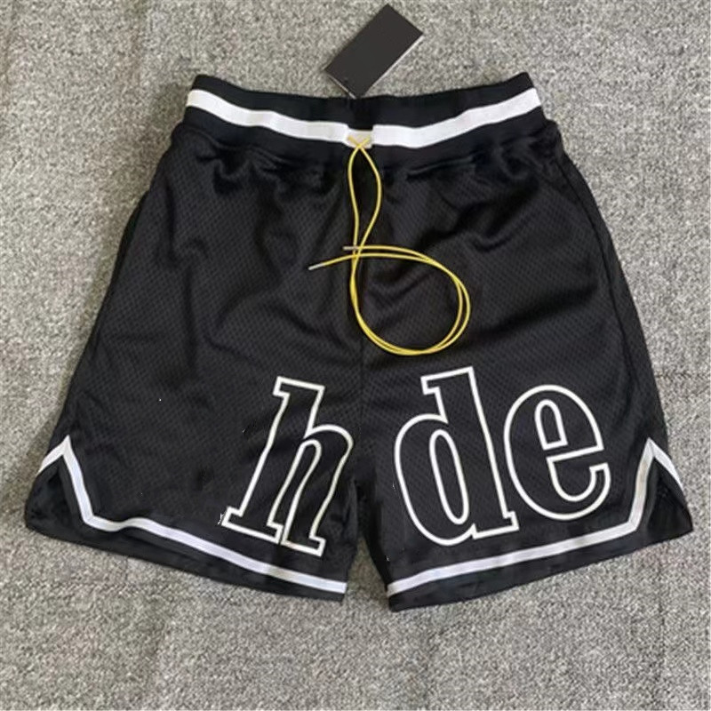 

Designer Mens Shorts Rhude Short Summer Knee Length Hip Hop Loose Print Letter Oversized Men 03757, Red