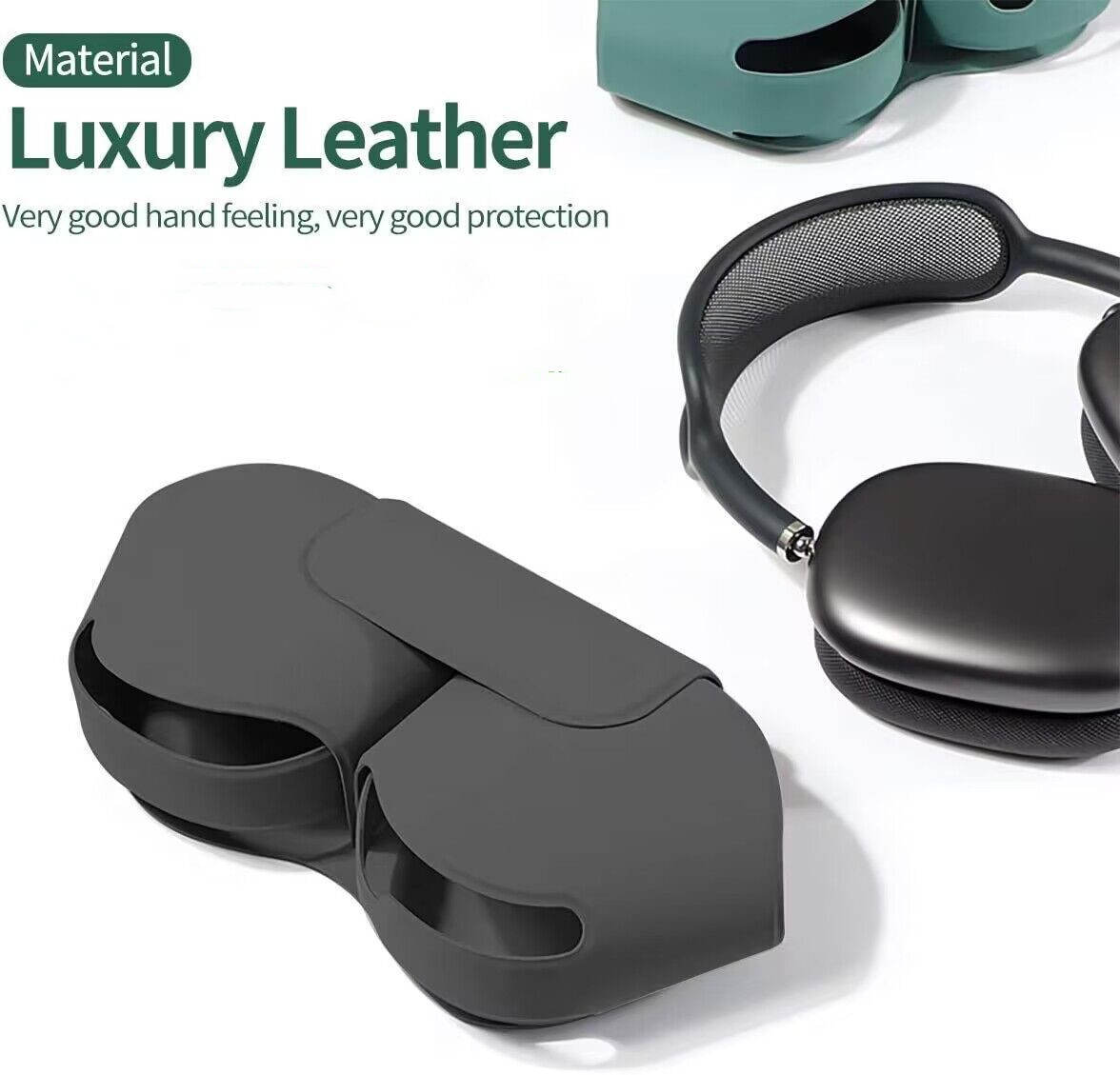 For Airpods Max Headphone Cushions Accessories Solid Silicone High Custom Waterproof Protective plastic Headphone Travel Case