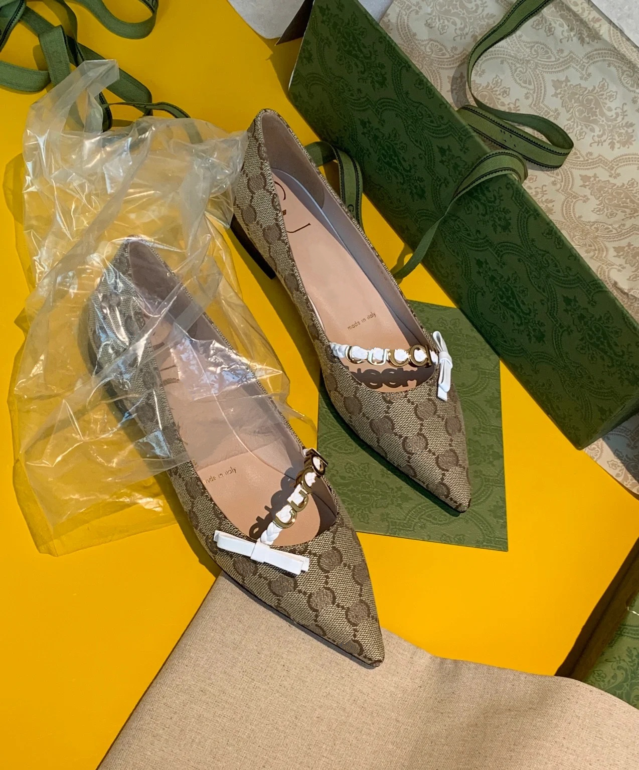 

Shoes Basketball Paris Highs Rock Studed Women Pointed Double Rivet Loafers Summer Boat Ballet Flat Heel Wedding Party Office Brand Designer g, G1 high quality 115