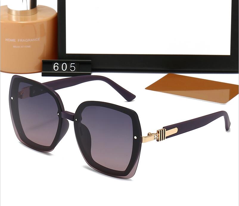 

2023 Newest Fashion Classic Designer Sunglass High Quality Sunglasses Women 605 Men Glasses Womens Sun glass UV400 lens Unisex