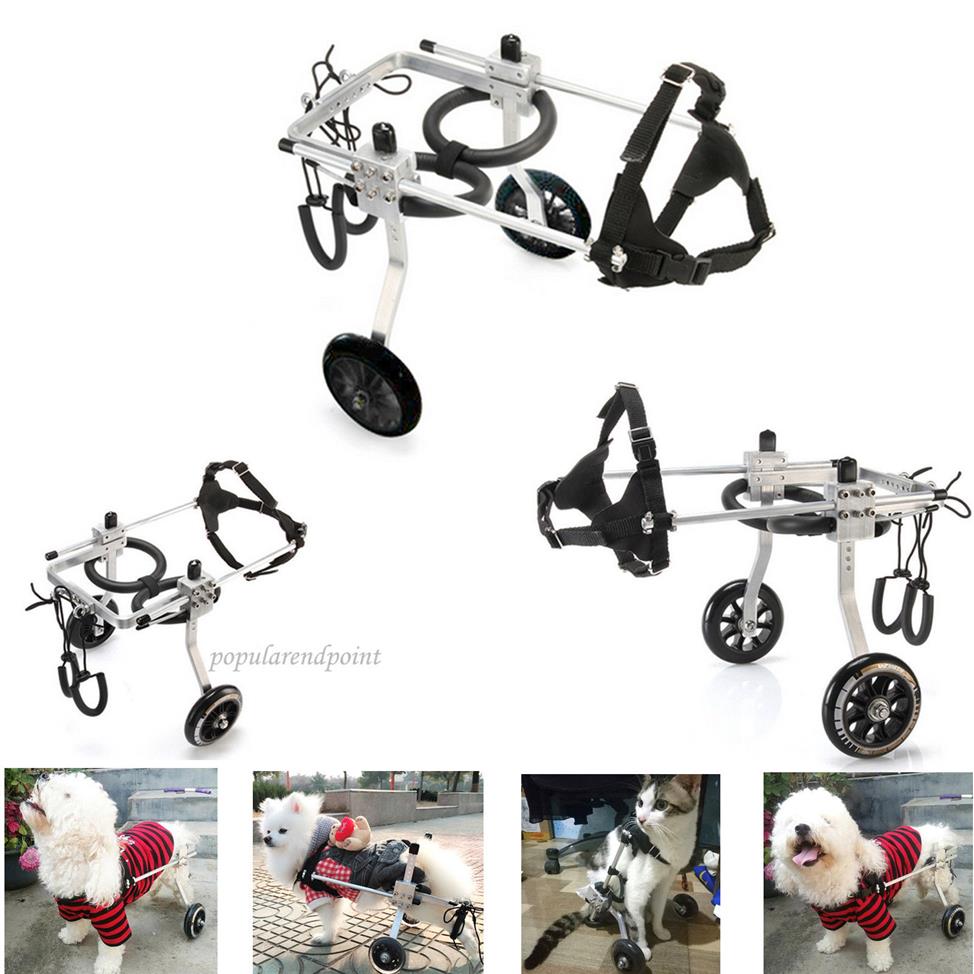 

Whole New Small Medium Large Size Light Aluminum Alloy Pet Dog Wheelchair for Handicapped Hind Legs walk256V