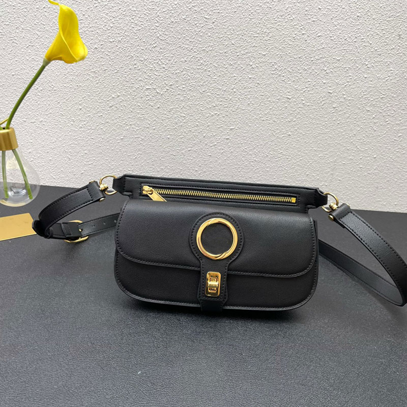 

Belt Waist Bag Canvas Crossbody Bag Women Blondie Handbag Chest Bags Hip Purse Real Leather Classic Letter Gold Interlocking Buckle Clasp Zipper Pocket