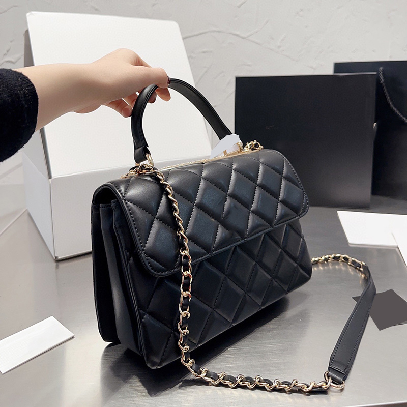 

Womens Lambskin Classic C Trendy Flap Quilted Bag Little plaid Top Handle Tote Letter Gold Metal Hardware Matelasse Chain Crossbody Shoulder Multi Pochette Handbag, Box