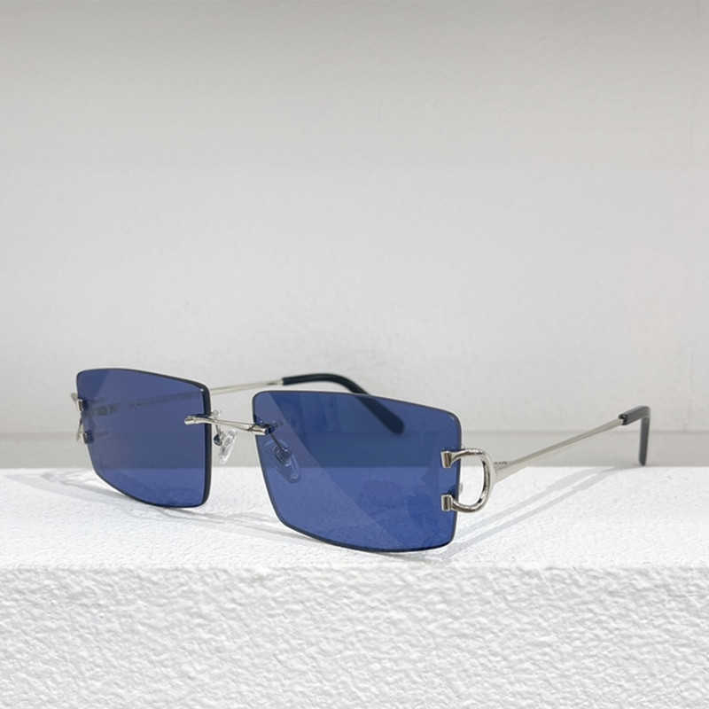 

Metal Sunglasses Rimless Square Big C Eyeglasses Luxury Women Men Sun Glasses Eyewear Brand Desinger Shade New Fashion factory Sun glasses 70%off