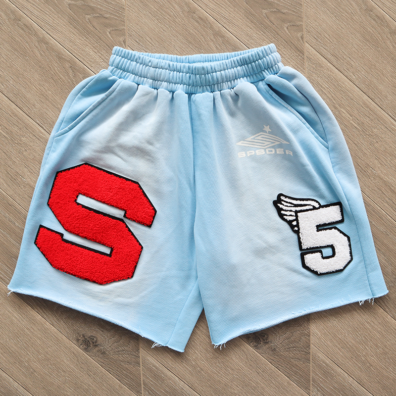 

Tie-dyed Shorts Men Women Blue Black Oversized Drawstring Breeches