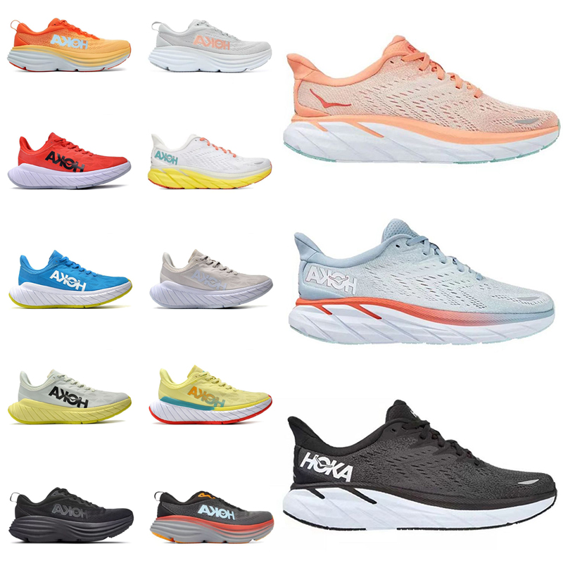 

WITH BOX designer hoka hokas one bondi clifton 8 shoes Designer casual purple red black green mens womens shoe Black Plate-forme trainers sneakers size 36-45, #7
