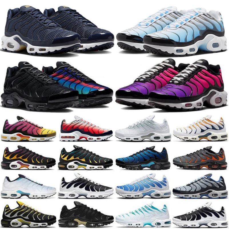 

tn plus men women running shoes tns Unity Triple Black Hyper Jade University Blue Oreo Wild Prints Sky Psychic Grape trainers outdoor designer sneakers 36-46, Color#1