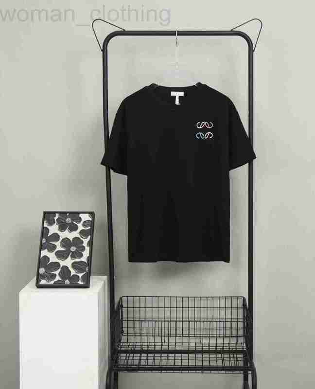 

Men's T-Shirts Designer High version 2023 spring new luxury fashion Luojia color logo embroidery short sleeve men's and women's loose T-shirt 11U8, White5