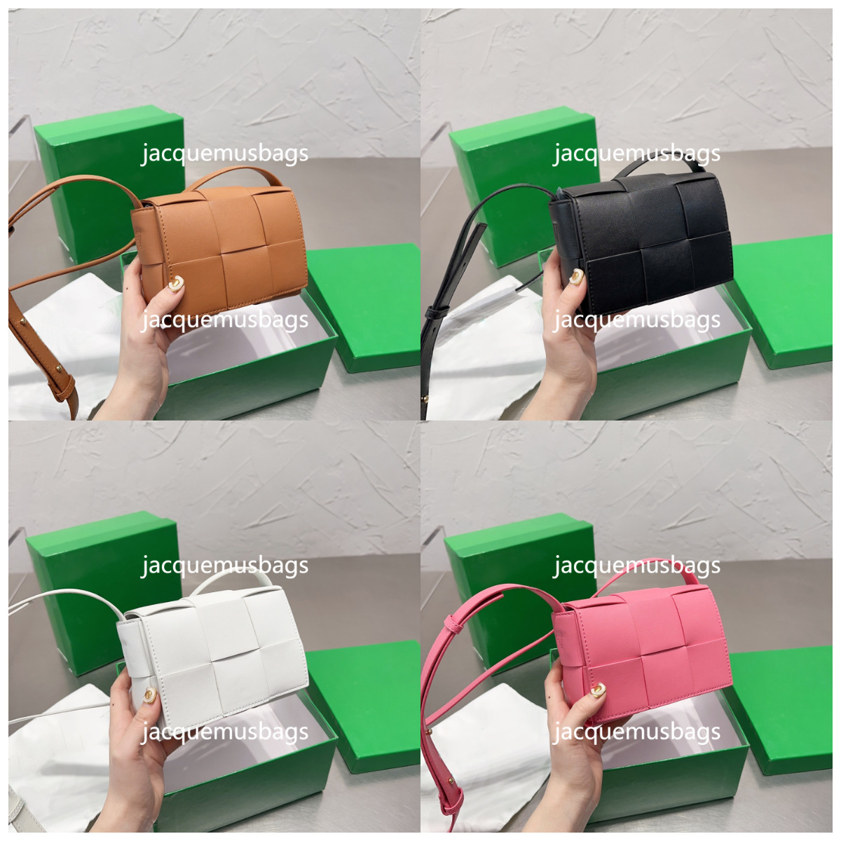 

Brick Candy Cassette Shoulder Bag Designer Luxury Bag Oblique Straddle Bags Venetas Female Cassette New Small Square Bag With Color, Color 1