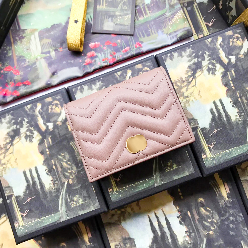 

Luxurys Designers Bags gg Genuine leather card holders Wallets men fashion famous small Coin purses holder Women Key Wallet Interior Slot Womens key pouch wristlets, Pink