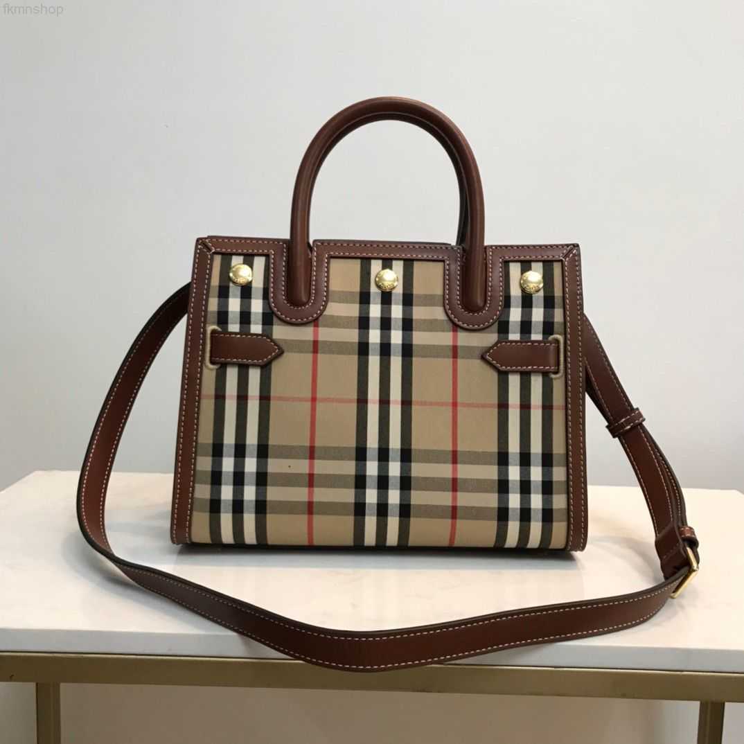 Designer Luxury Burbrerity Bags For Women High Quality Brown Crossbody Handbags Vintage Burbrery Leather Wallet Paris Plaid The Totes Bag Fashion Pu