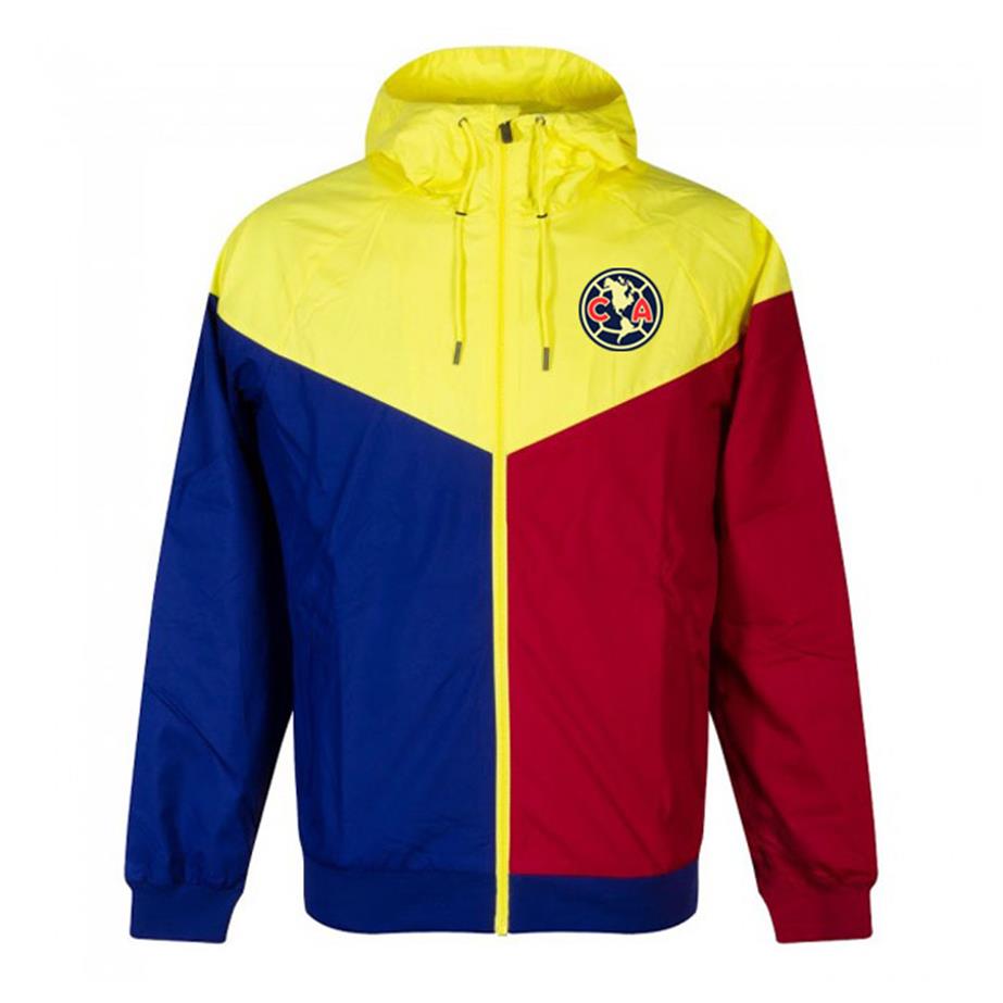 

New 20 21 Club America Hooded jacket Windbreaker soccer full zipper jackets 2020 2021 Club America soccer jacket coat Men's J185a