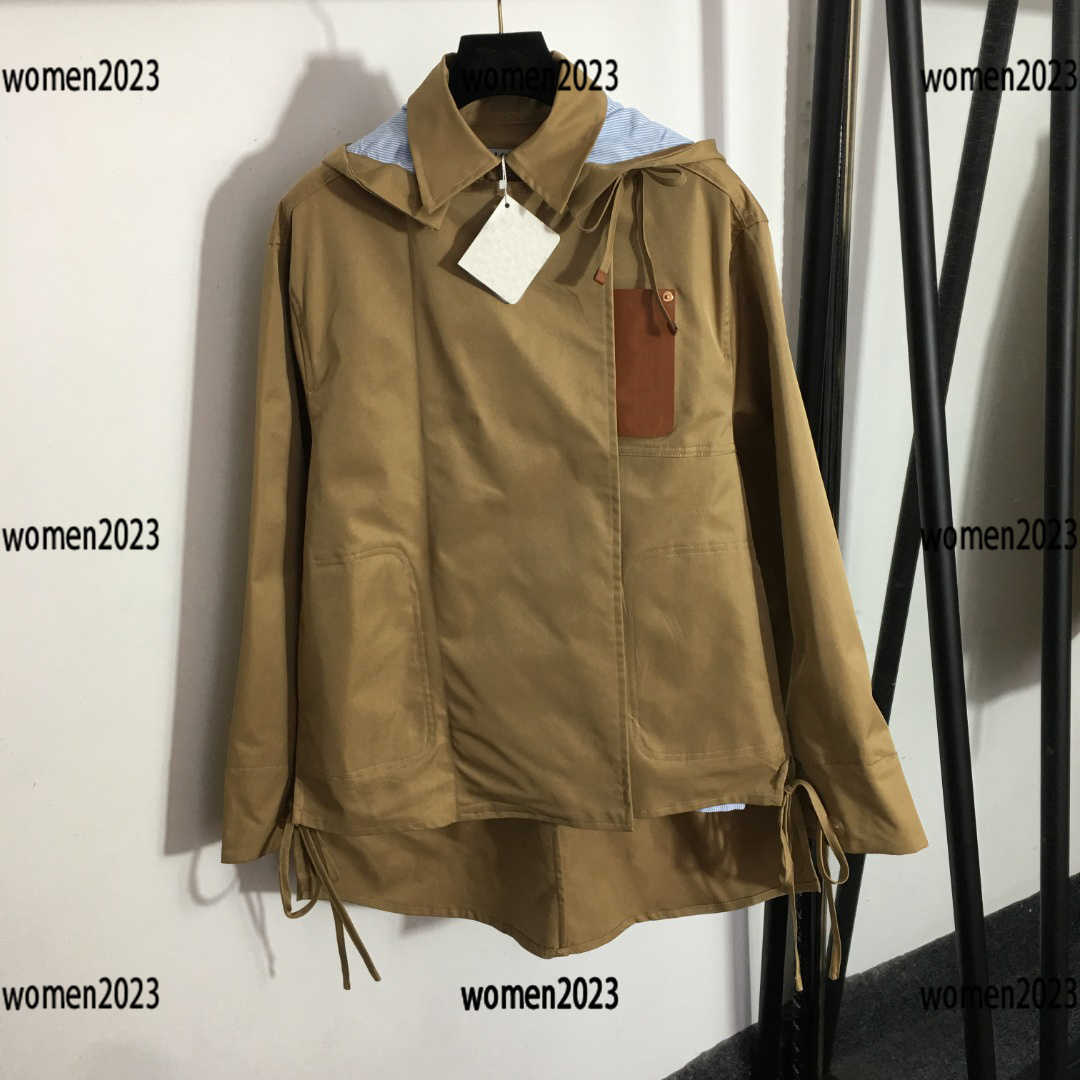 

Women Trench Coats lady Outerwear Size -L fashion Clothes are short in front and long in back design 2023 New Products Feb22, Multi