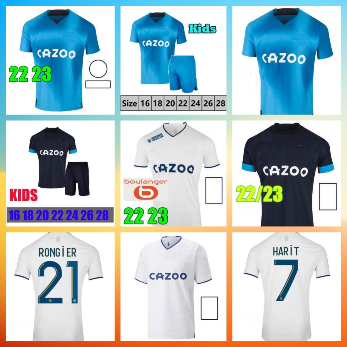 

22 23 Marseilles ALEXIS home soccer jerseys 2022 2023 OM GUENDOUZI GERSON MILIK maillot foot UNDER CLAUSS KONRAD PAYET VERETOUT football shirts men kids Player, 05