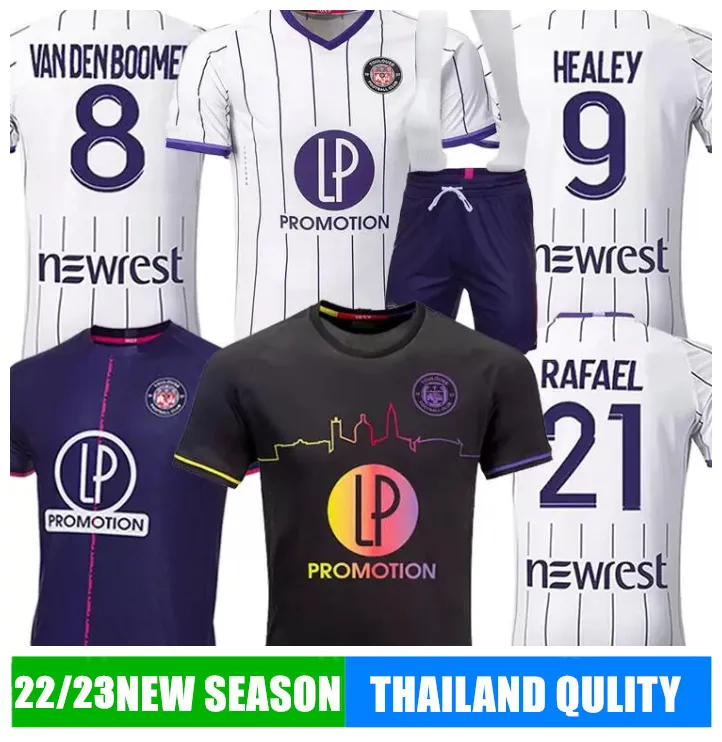 

Toulouse FC soccer jerseys 2022 2023 maillot de foot HEALEY DEJAEGERE ADO SPIERINGS DIAKITE COSTA SANNA RAFAEL 22/23 Men Kids Kits sock Full, 22-23 home kit+socks