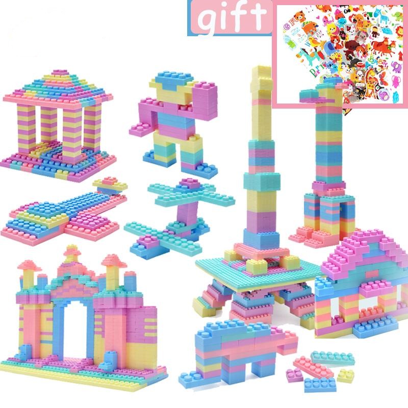

95/144Pcs New Variety Building Blocks kits 3D puzzle Education Kids Intelligence Diy Toy Kindergarten Spelling Toys