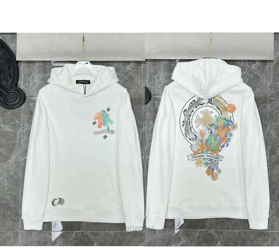 

Classic Fashion Quality Hoodie Autumn Winter Ch Sweatshirts Designer Mens Luxury Zipper Sweater Horseshoe Phantom Cross Print Hooded Woman, 13