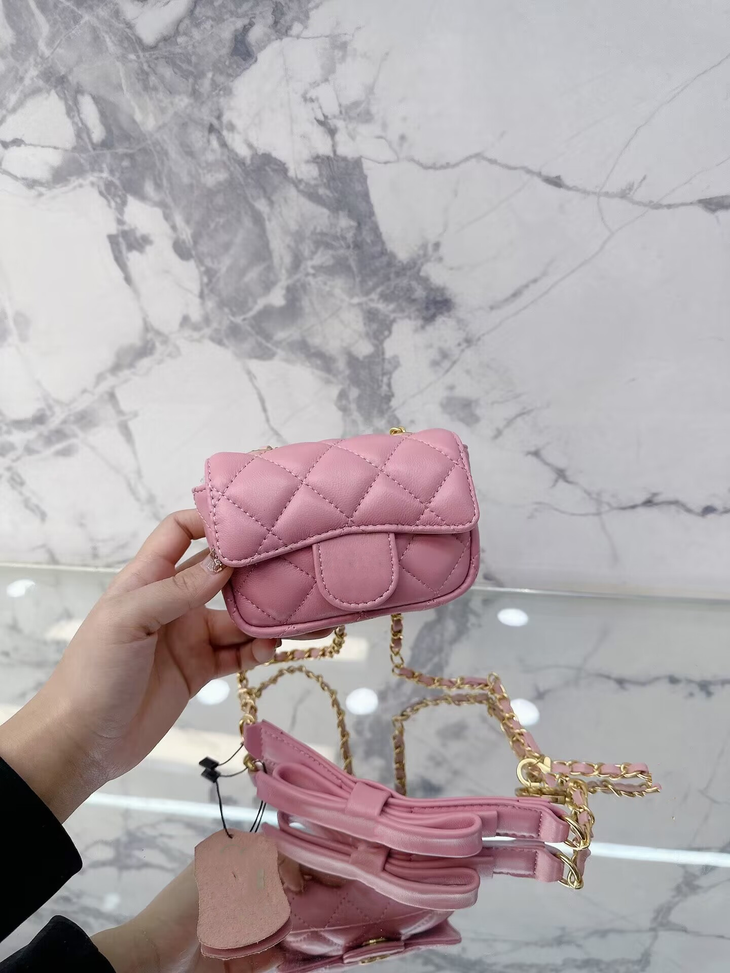 13CM Womens bag Classic Mini Flap Quilted Gold Matelasse Chain Crossbody Shoulder Luxury Designer Clutch Purse Handbags Chest pack