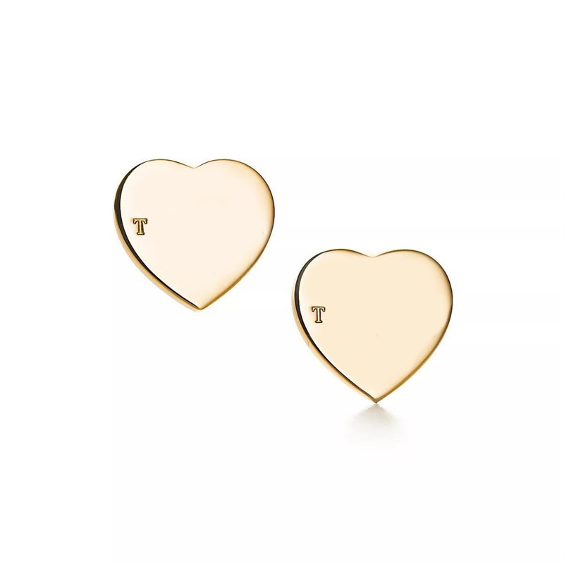 

Delicate love mens designer earings designers for women gold plated silver color small cute letters heart tag couples wedding cjewelers stud earrings ZB06 E23