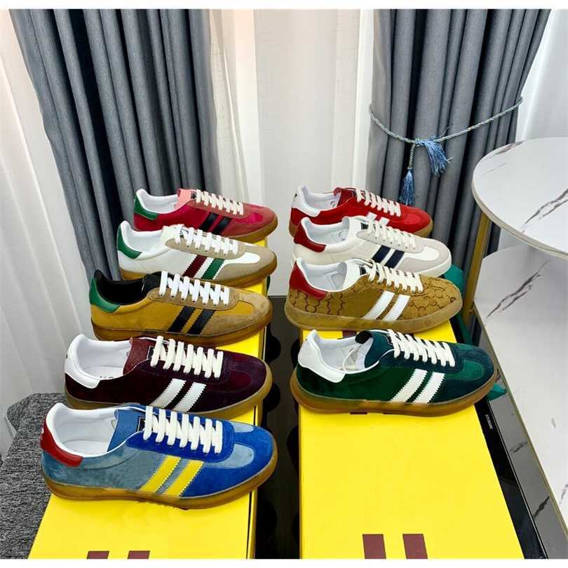 

Designer luxury Gazelles Sneaker casual shoes embroidery design women gazelle sneaker retro sneakers fluff upper rubber sole comfortable shoe, Color 18