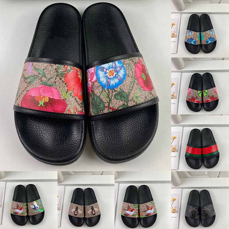 

Size 36-48 Designers Slippers For Men Women Floral Slides Woman Flats Platform Sandals Rubber Brocade Gear Sole Mule Flip Flops Beach Causal Shoes Loafers Sliders, 30