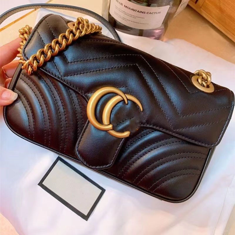

Fashion Bags Shoulder Bags bag 2023 new fashion Joker mini bag shoulder slung chain bag advanced texture handbag, Black