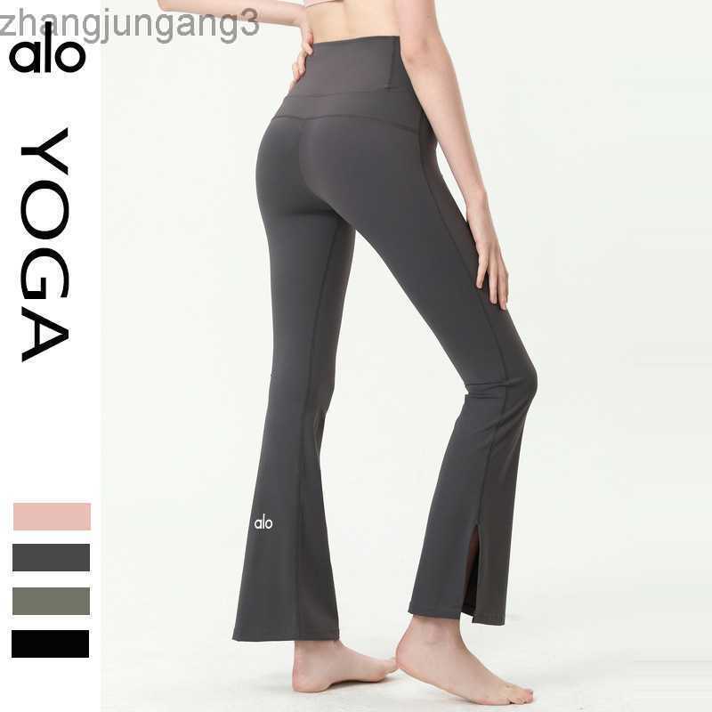 

Alos Flared Pants Women' High Waist Tight Abdomen Slim Exercise Yoga Pants High Elastic Hip Lifting Split Running Fitness Dance Pants Women Leggings, Pink