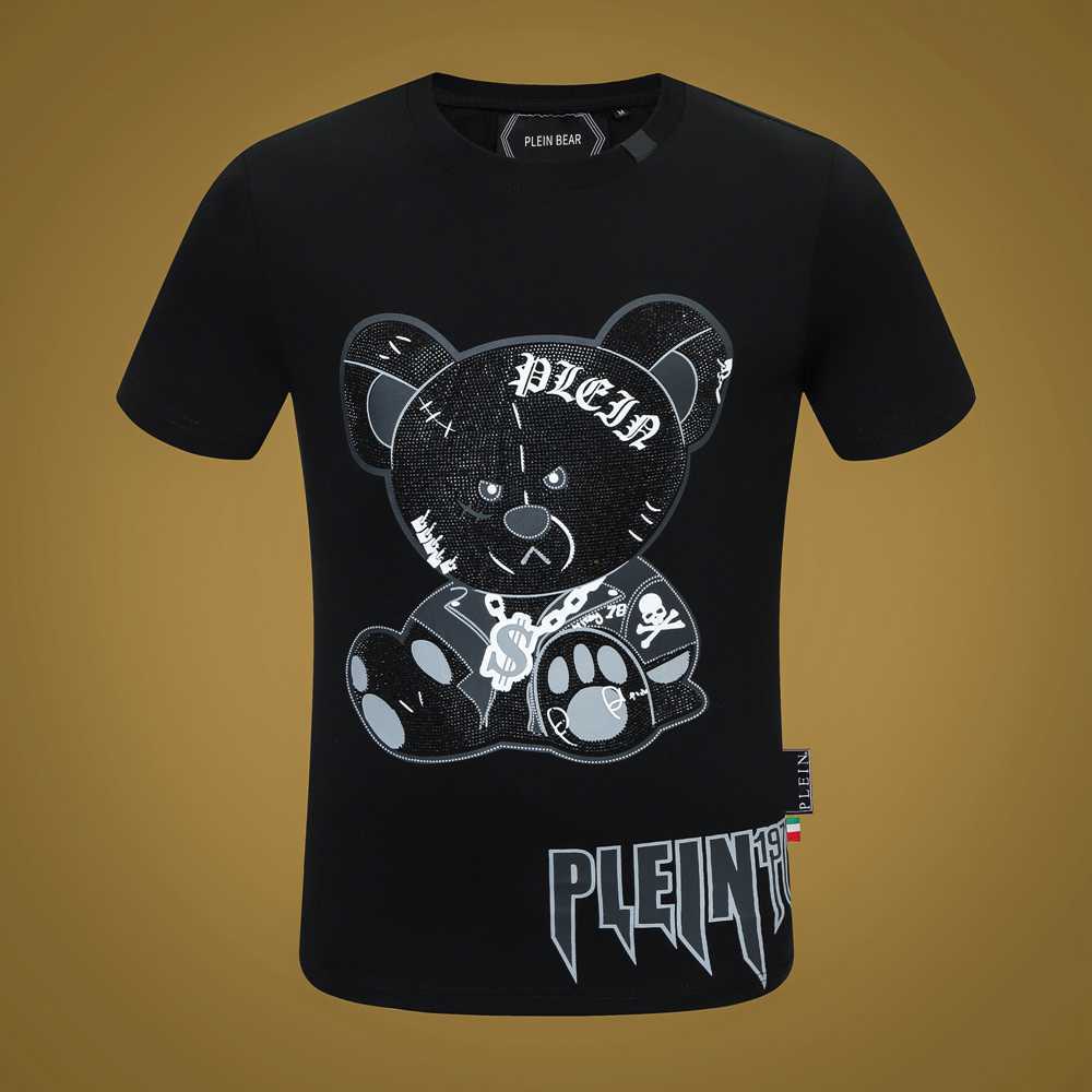 

PLEIN BEAR T SHIRT Mens Designer Tshirts Brand Clothing Rhinestone Skull Men T-shirts Classical High Quality Hip Hop Streetwear Tshirt6HOF, White
