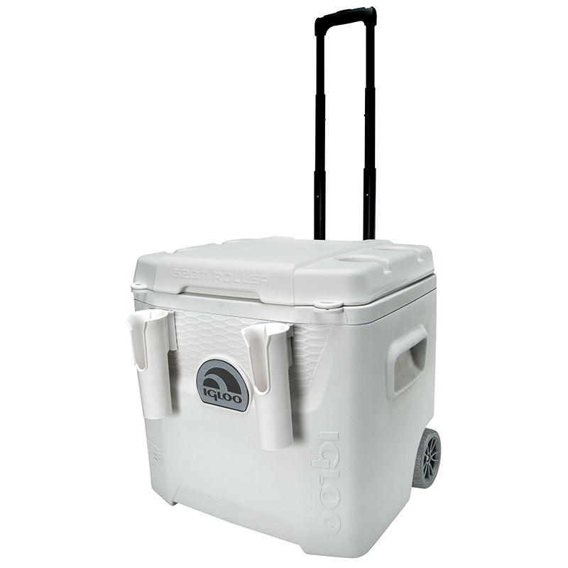 

Igloo 52 qt 5-Day Marine Ice Chest Cooler with Wheels White compass