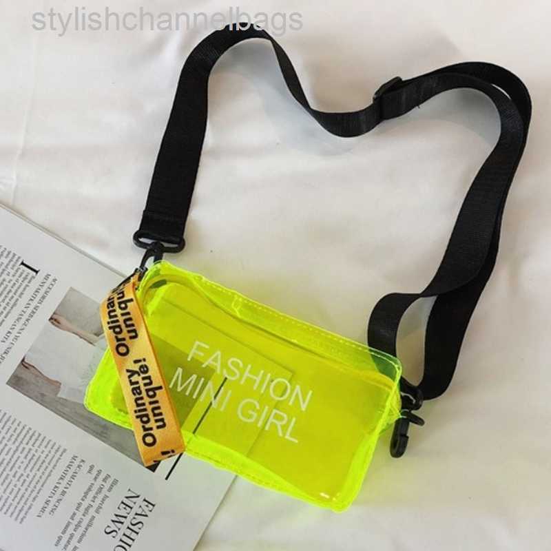 Single Shoulder Bags Transparent Bag for Women Candy Color Letter Fashion Mini Single Shoulder Messenger Bag PVC Jelly Small Bag R240817-image-844370464