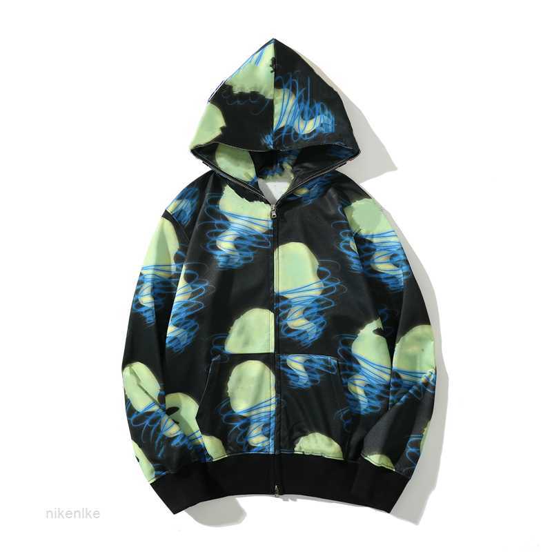 

Top Crafted Mens Designer Hoodies Stylist Shark Hoodie Men Women Full Zip Harajuku Hoodie Jacket Color Grid Sweatshirt Fashion Tiger Printed Camouflage Hoodys NXF9, No.19