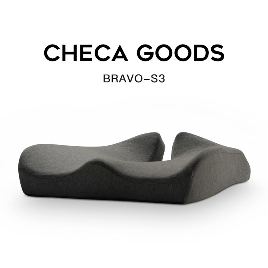 

CHECA GOODS Premium Comfort Seat Cushion - Non-Slip Orthopedic 100% Memory Foam Coccyx Cushion for Tailbone Pain Back Pain 201216275y, Spring-dark grey-bc