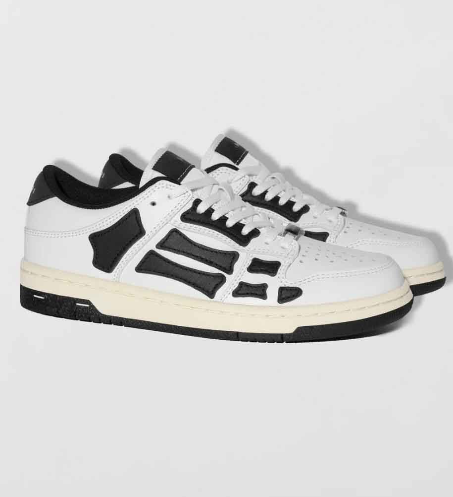 

Top Luxury Skel Low Top Sneakers Skeleton Shoes Bones Suede Leather Trainers Skull Women Mens Skateboard Walking Comfort Sports EU35-46