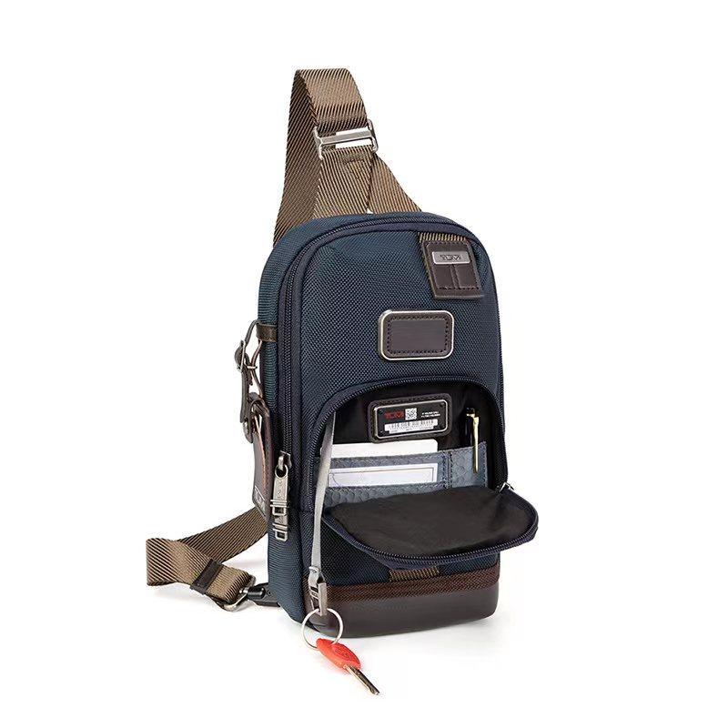 

All-new TUMI ballistic nylon Waist Bags for Men Casual one-shoulder crossbody bag A3, Black