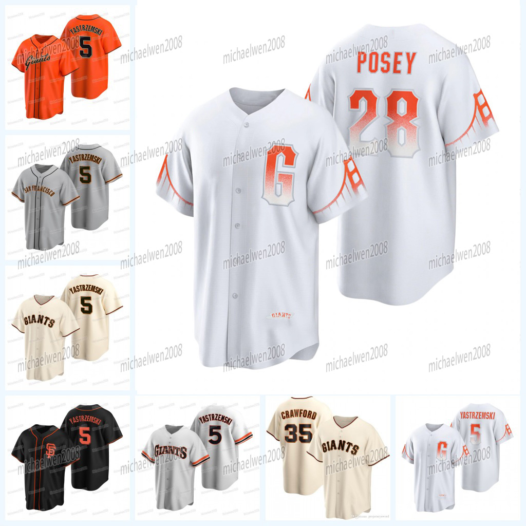 

5 Mike Yastrzemski Giants Jersey Buster Posey Brandon Crawford Joc Pederson Michael Conforto Mitch Haniger Isan Diaz Alex Wood Ross Stripling Taylor Rogers, Women cool base