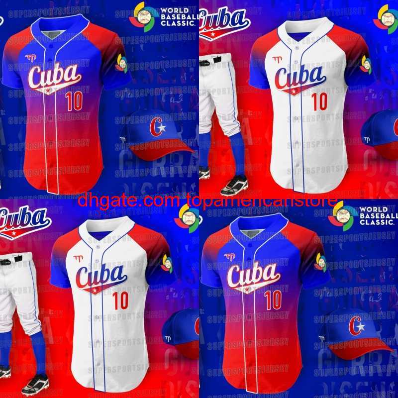 

2023 WBC Cuba Baseball Jerseys World Baseball Classic 2023 Yoan Moncada Luis Robert Yoan Lopez Bolanos, White
