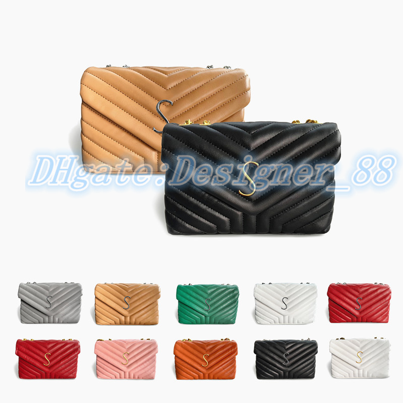 

Classic yslity LOULOU Shoulder satchel bags luxury designer Large Shape Flap Chain Handbag Womens Mens Purse fashionable Clutch genuine leather tote Crossbody Bag, Red gold