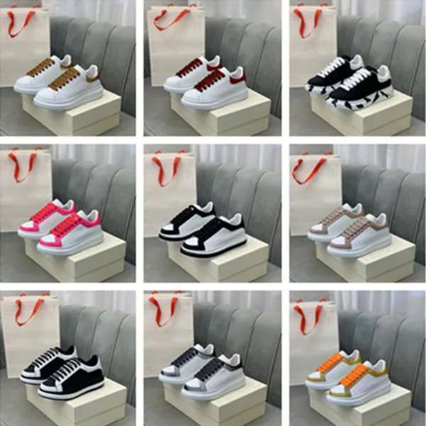 NEW Fashion Men Shoe Designer Women Leather Lace Up Platform Oversized Sole White Black mens womens Luxury suede Casual Shoes size 35-45