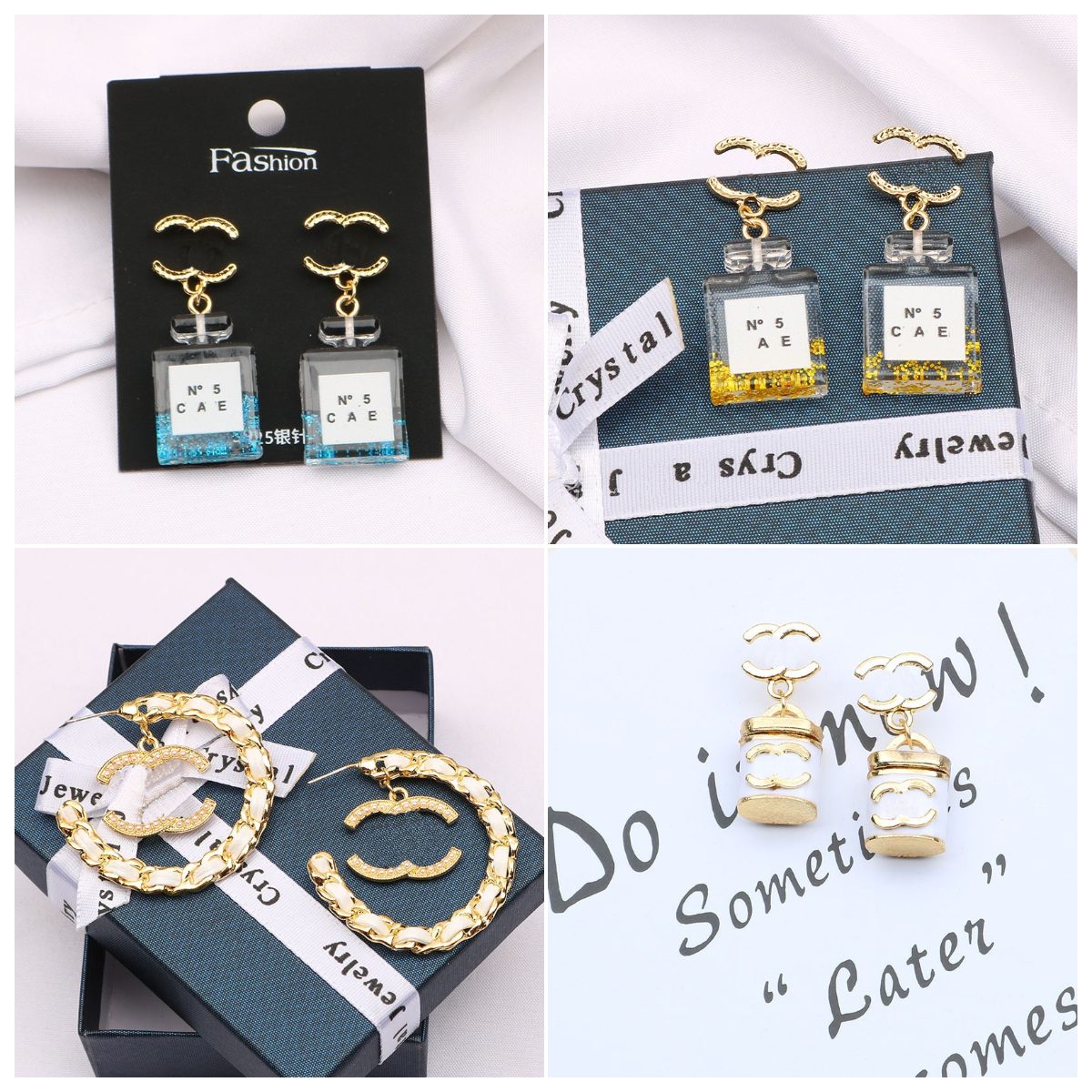 

Designers Earrings 18K Gold Plated Earring Stud Round Crystal Pearl Party Women Designer Brand Double Letters Wedding Jewelry Gift With Box